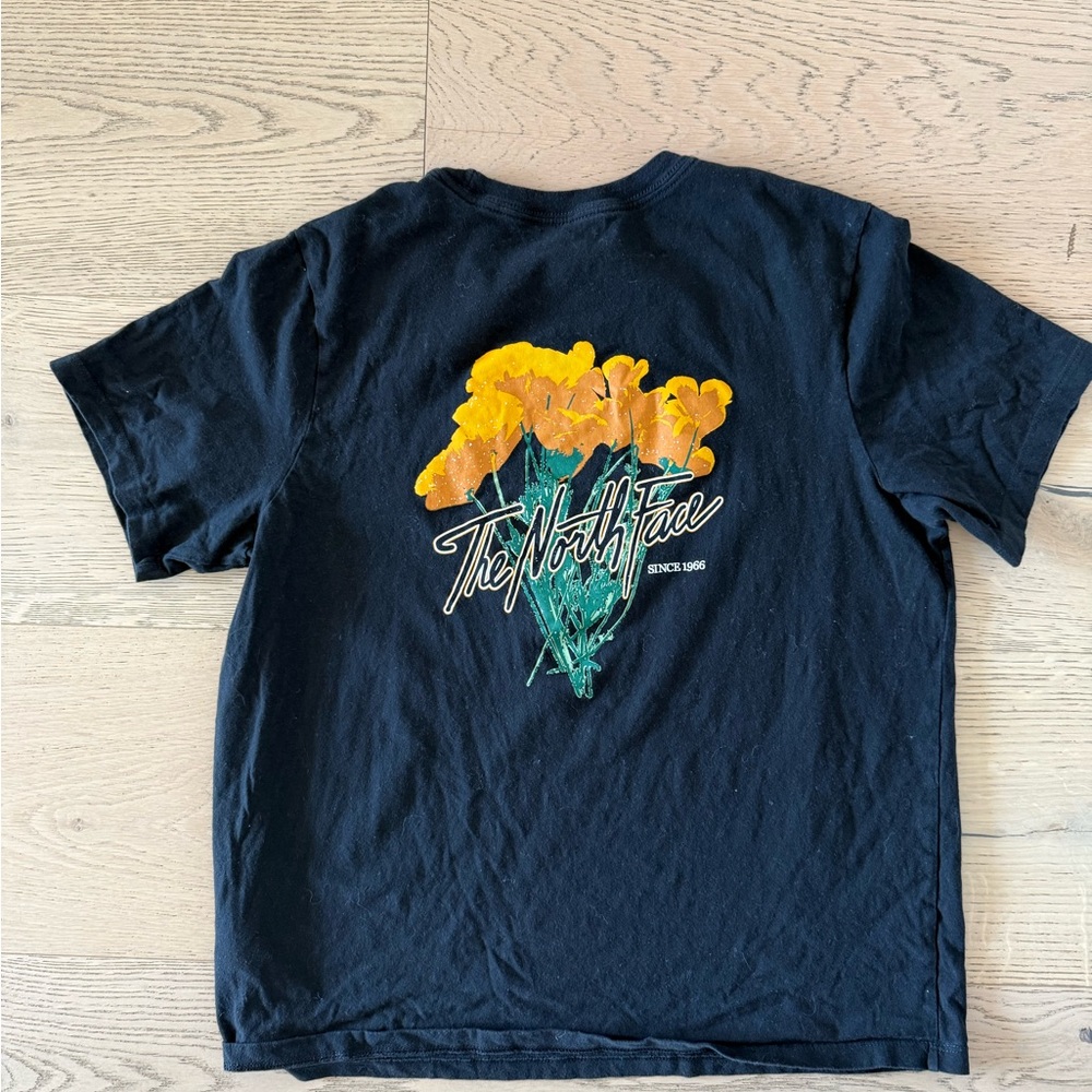 The North Face Black and Yellow Short Sleeve Tee